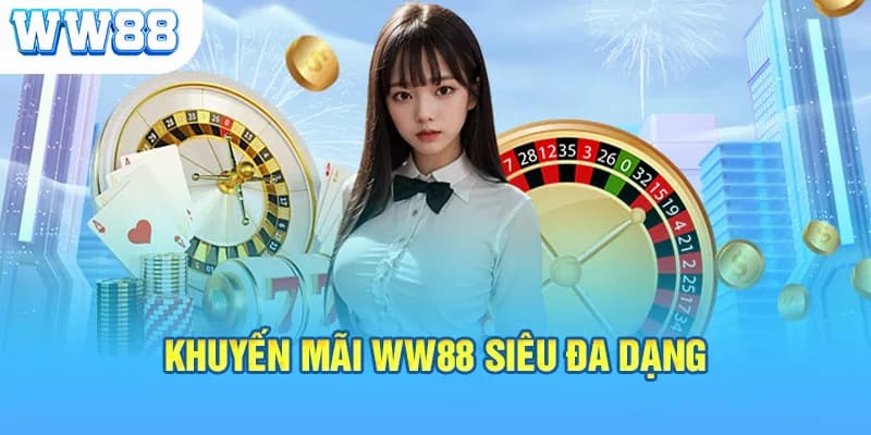 Khuyến mãi WW88 sẽ mang đến cho các cược thủ nhiều phần thưởng đa dạng